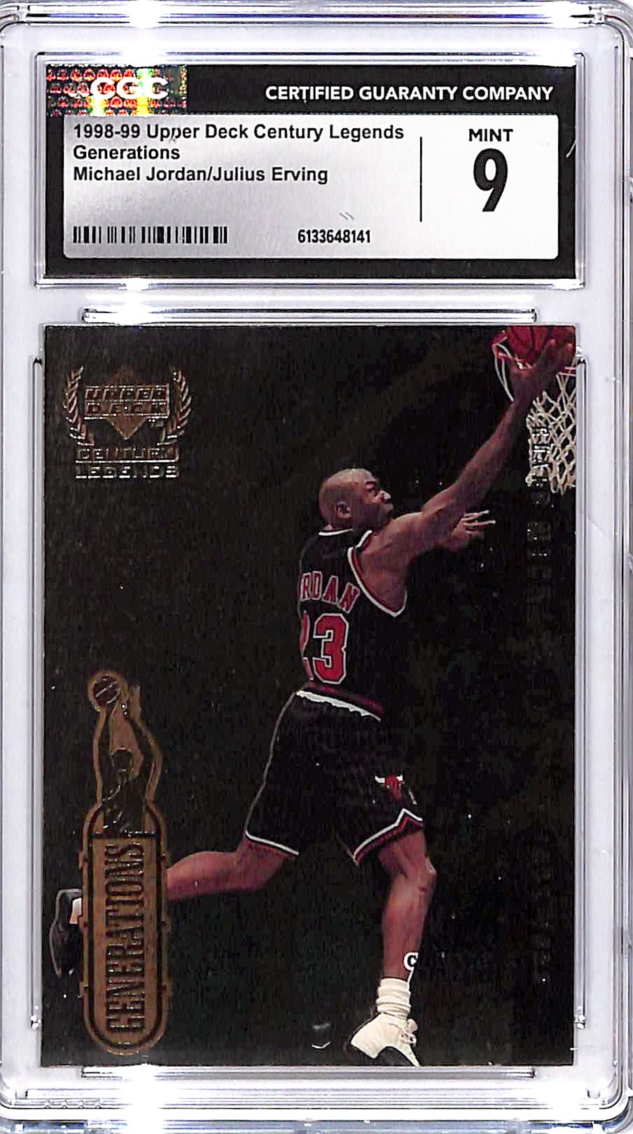 1998-99 Upper Deck Century Legends Michael Jordan Julius Erving Generations CGC 9