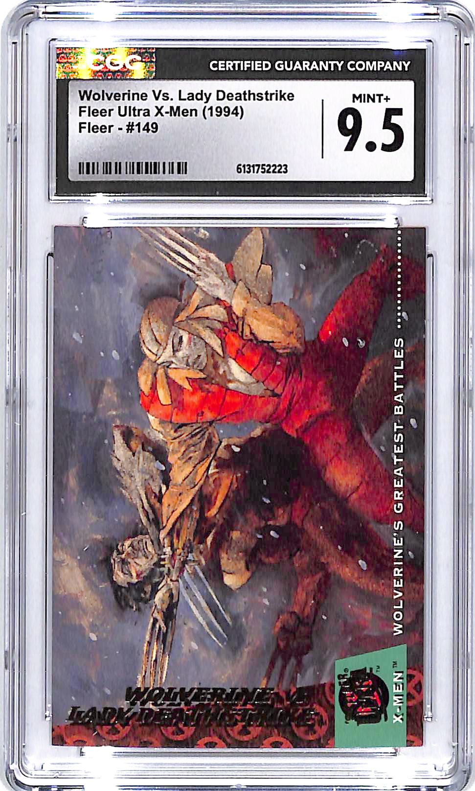 1994 Fleer Ultra X-Men Wolverine vs Lady Deathstrike #149 CGC 9.5