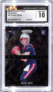 2024 Prizm Drake Maye Prizmatic Rookie RC #2 CGC 10 Patriots