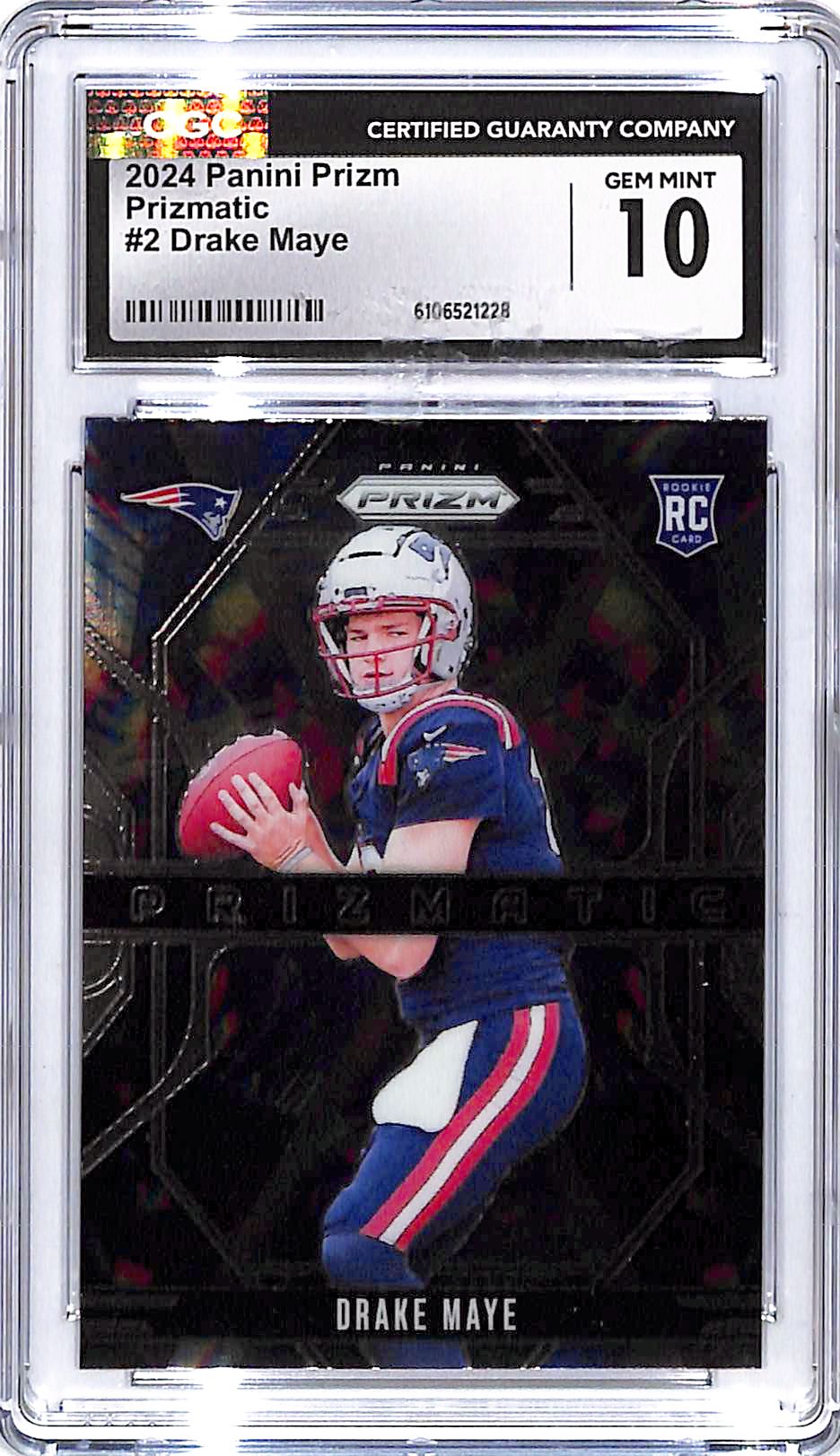 2024 Prizm Drake Maye Prizmatic Rookie RC #2 CGC 10 Patriots