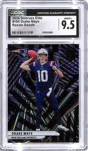 2024 Donruss Elite Drake Maye Razzle Dazzle #185 CGC 9.5 Patriots