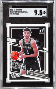 2023-24 Donruss Victor Wembanyama The Rookies RC SGC 9.5 Spurs