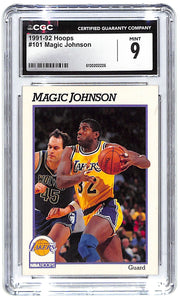1991-92 Magic Johnson Hoops #101 CGC Mint 9