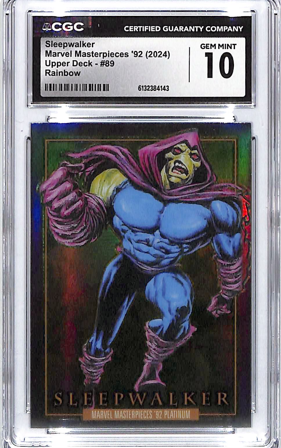 2024 Sleepwalker UD Marvel Masterpieces '92 Rainbow  #89 CGC Gem Mint 10