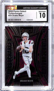 2024 Select Drake Maye Turbocharged Rookie RC #24 CGC 10 Patriots