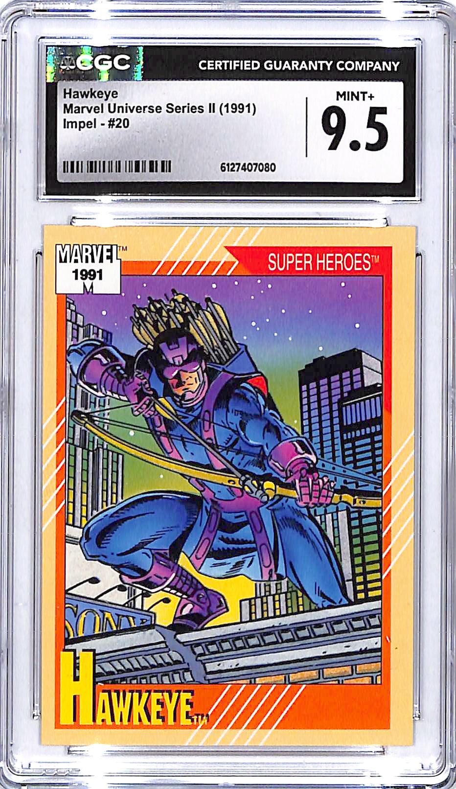 1991 Impel Marvel Universe Series Hawkeye #20 CGC 9.5