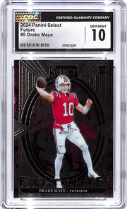 2024 Select Drake Maye Future Rookie RC #5 CGC 10 Patriots