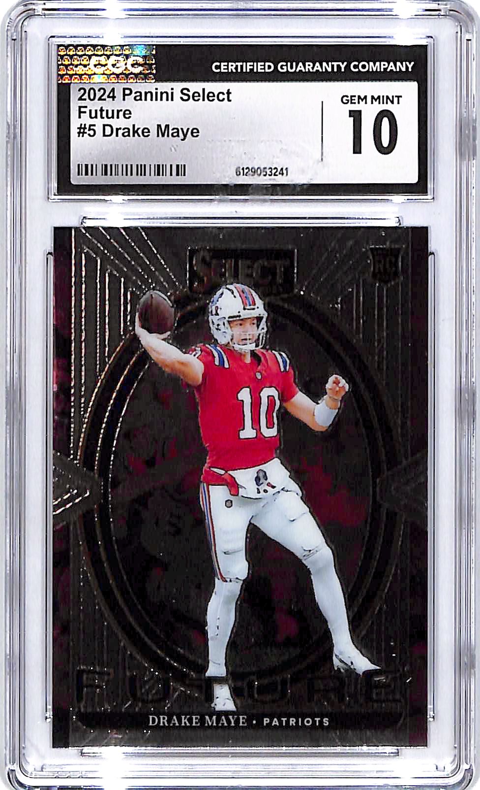 2024 Select Drake Maye Future Rookie RC #5 CGC 10 Patriots