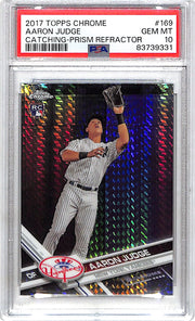 2017 Topps Chrome Aaron Judge Rookie RC Prism Refractor PSA 10 Yankees
