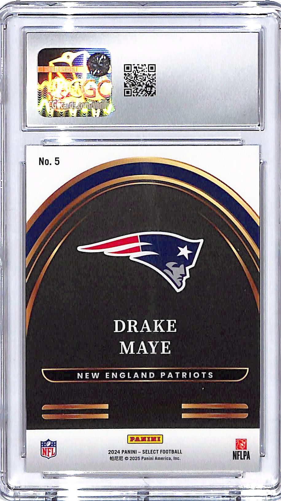 2024 Select Drake Maye Future Rookie RC #5 CGC 10 Patriots