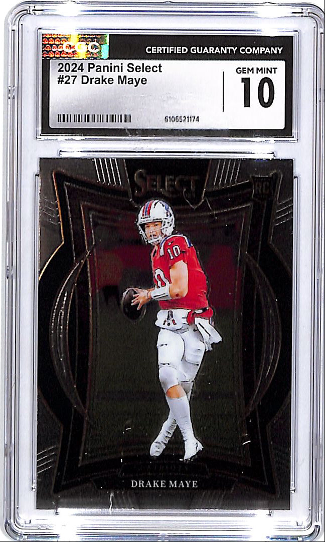 2024 Select Drake Maye Rookie RC #27 CGC 10 Patriots