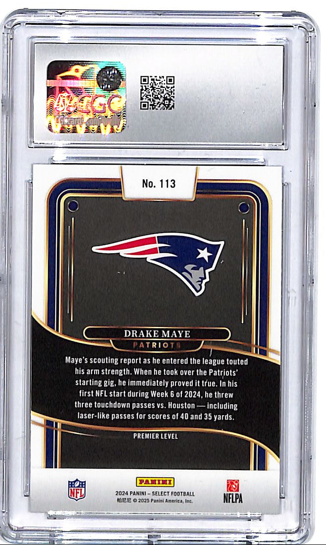 2024 Select Drake Maye Rookie RC #113 CGC 10 Patriots