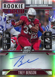 2024 Contenders Optic Trey Benson Auto Autograph Rookie RC Silver Cardinals