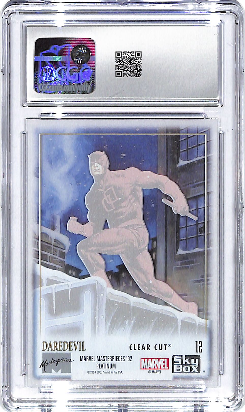 2024 Daredevil UD Marvel Masterpieces '92 Clear Cut #12 CGC Gem Mint 10