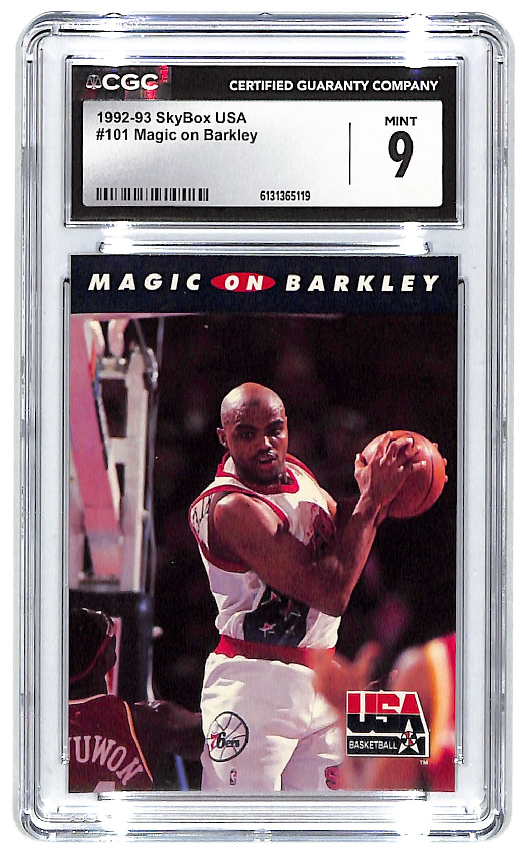1992-93 Charles Barkley Skybox USA Magic on Barkley #101 CGC Mint 9