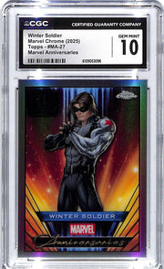 2025 Winter Soldier Topps Marvel Chrome Anniversaries #MA-27 CGC Gem Mint 10