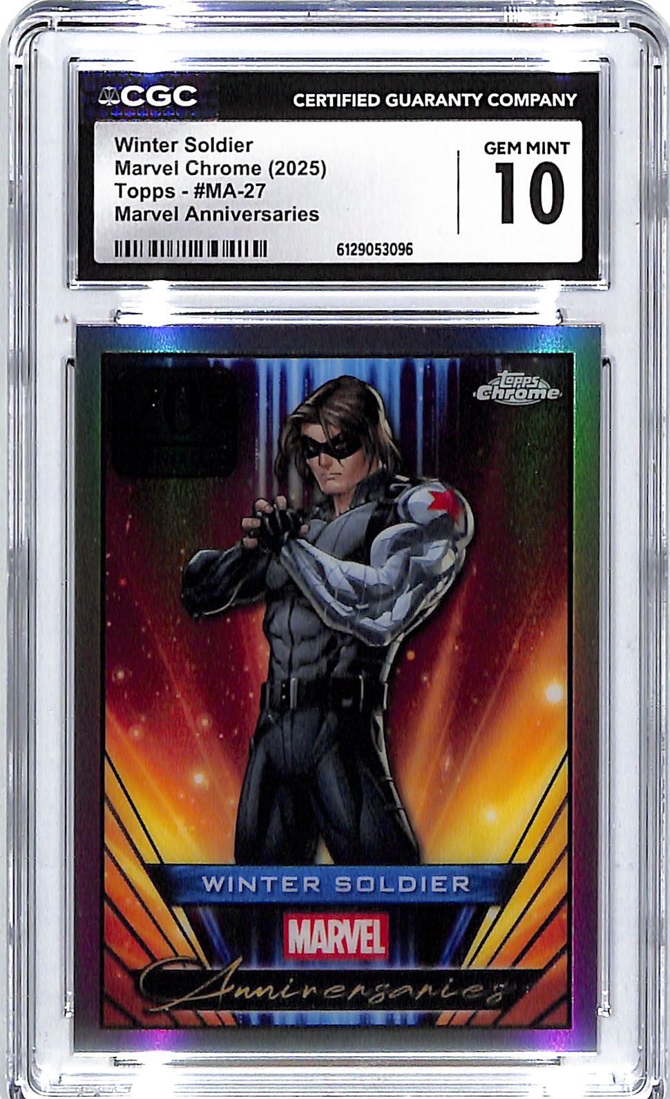 2025 Winter Soldier Topps Marvel Chrome Anniversaries #MA-27 CGC Gem Mint 10