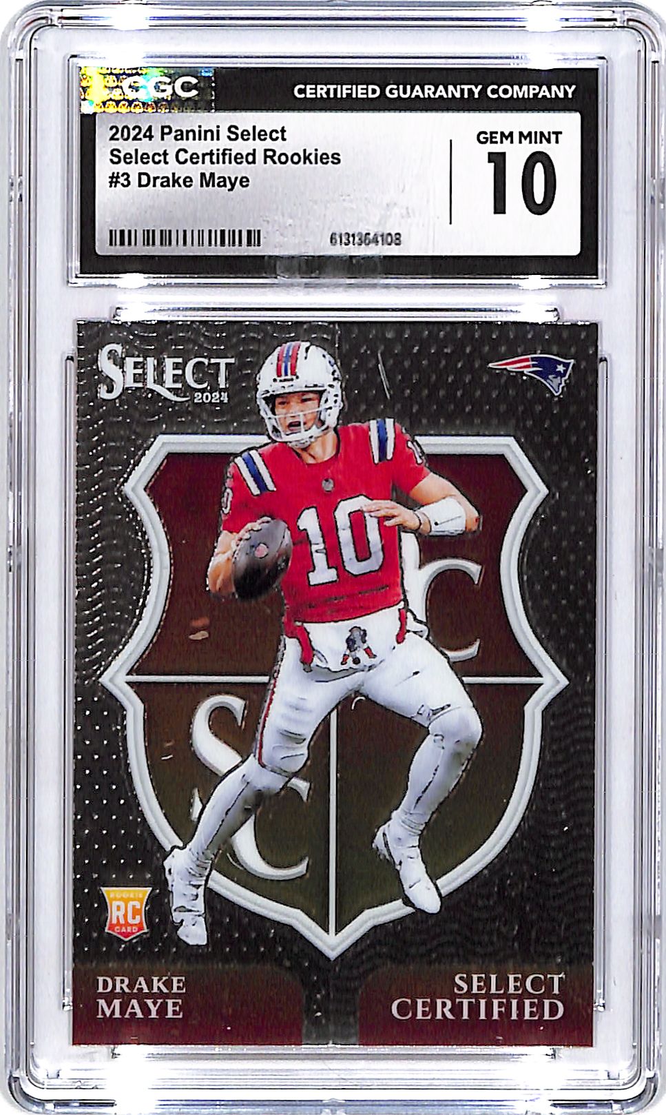 2024 Select Drake Maye Certified Rookies RC #3 CGC 10 Patriots