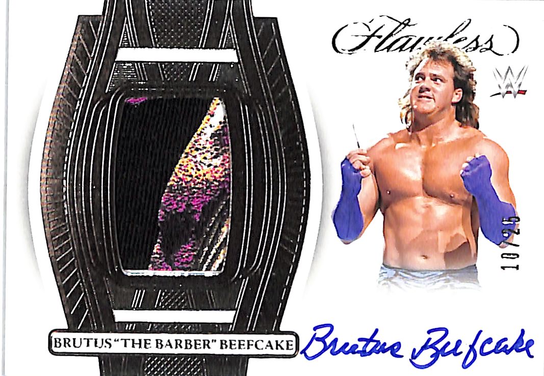 2024 Panini Flawless WWE Brutus The Barber Beefcake Auto Autograph Patch Relic /25