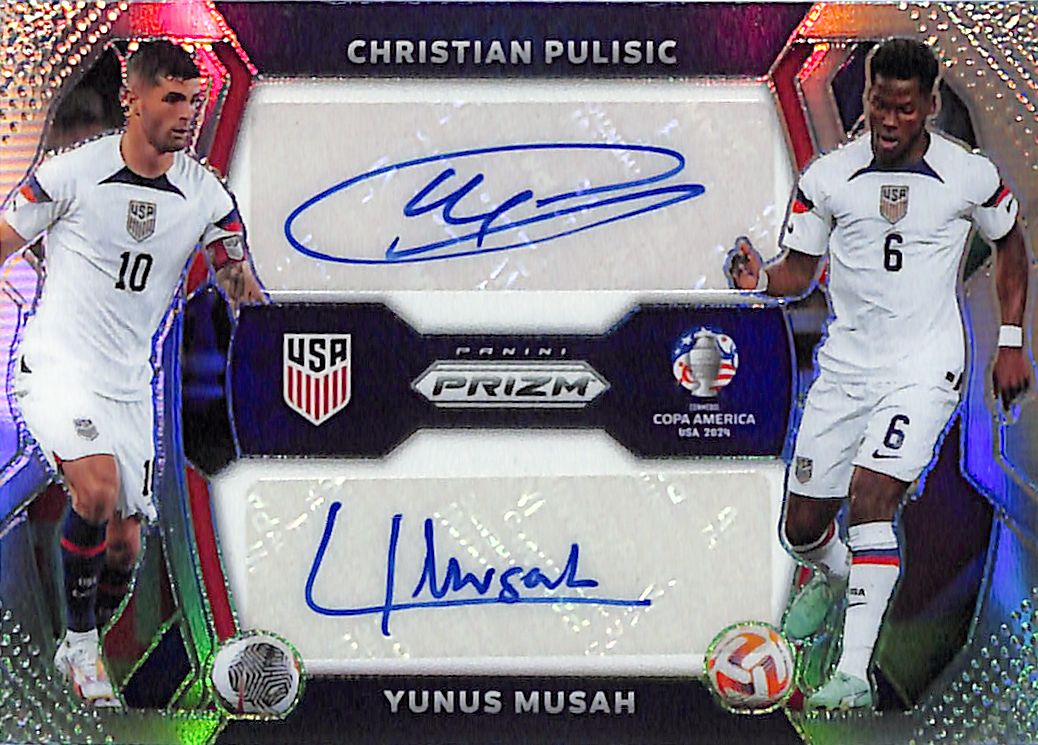 2024 Prizm Copa America Christian Pulisic Yunus Musah Auto Autograph /25 USA