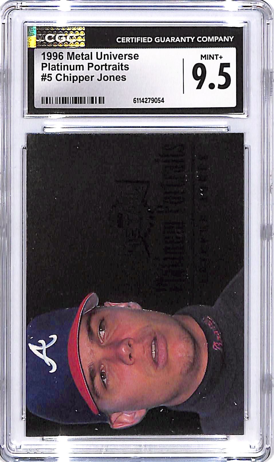 1996 Metal Universe Chipper Jones Platinum Portraits #5 CGC 9.5 Braves