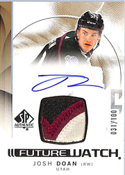 2024-25 SP Authentic Josh Doan Auto Autograph Rookie RC Future Watch Patch /100