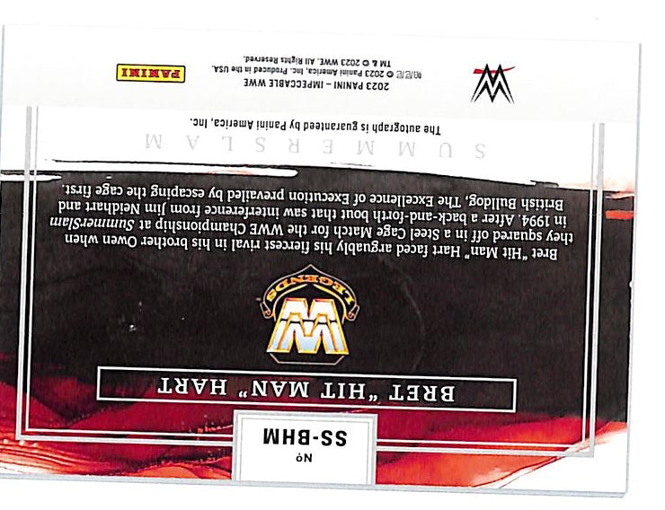 2023 Impeccable WWE Bret Hit Man Hart Auto Autograph Summer Slam 1994 /94