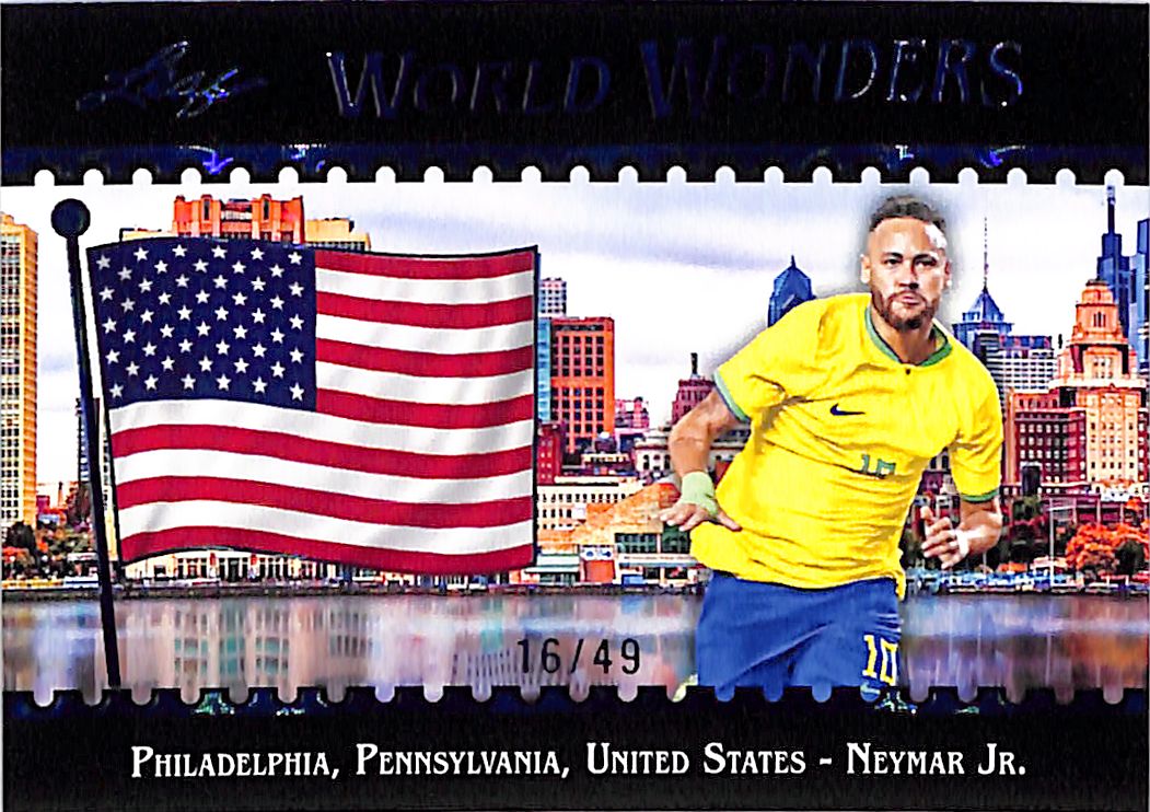 2026 Leaf World Wonders Neymar Jr Blue /49 Brazil