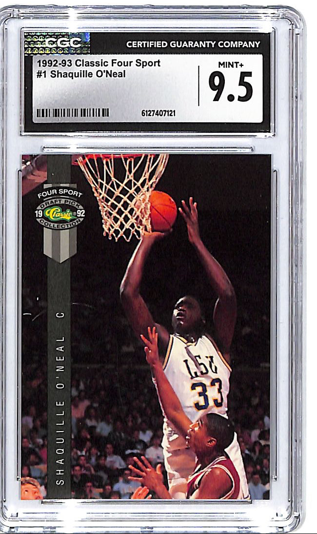 1992-93 Classic Four Sport Shaquille O'Neal Rookie RC #1 CGC 9.5
