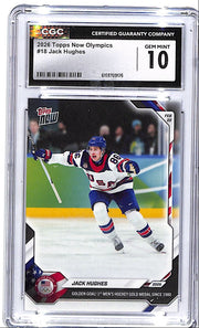 2026 Topps Now Olympics Jack Hughes #18 CGC 10 USA