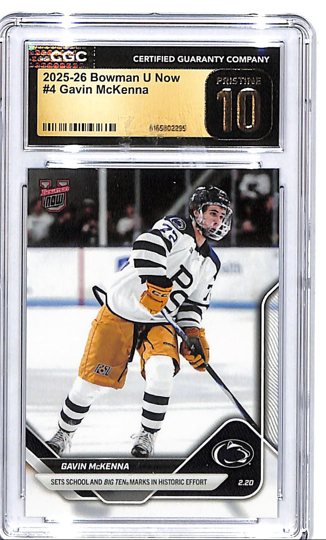 2025-26 Bowman University U Now Gavin McKenna #3 CGC 10 Pristine Penn State