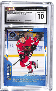2024 Upper Deck National Hockey Card Day Connor Bedard Rookie RC CGC 10 Blackhawks