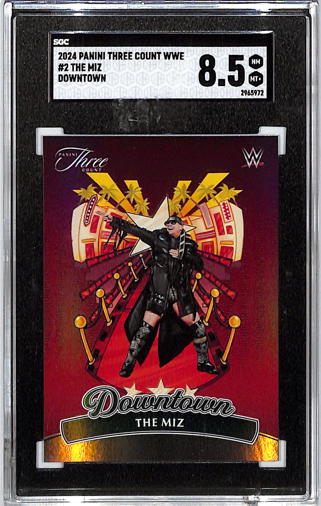 2024 Panini Three Count WWE The Mix Downtown #2 SGC 8.5