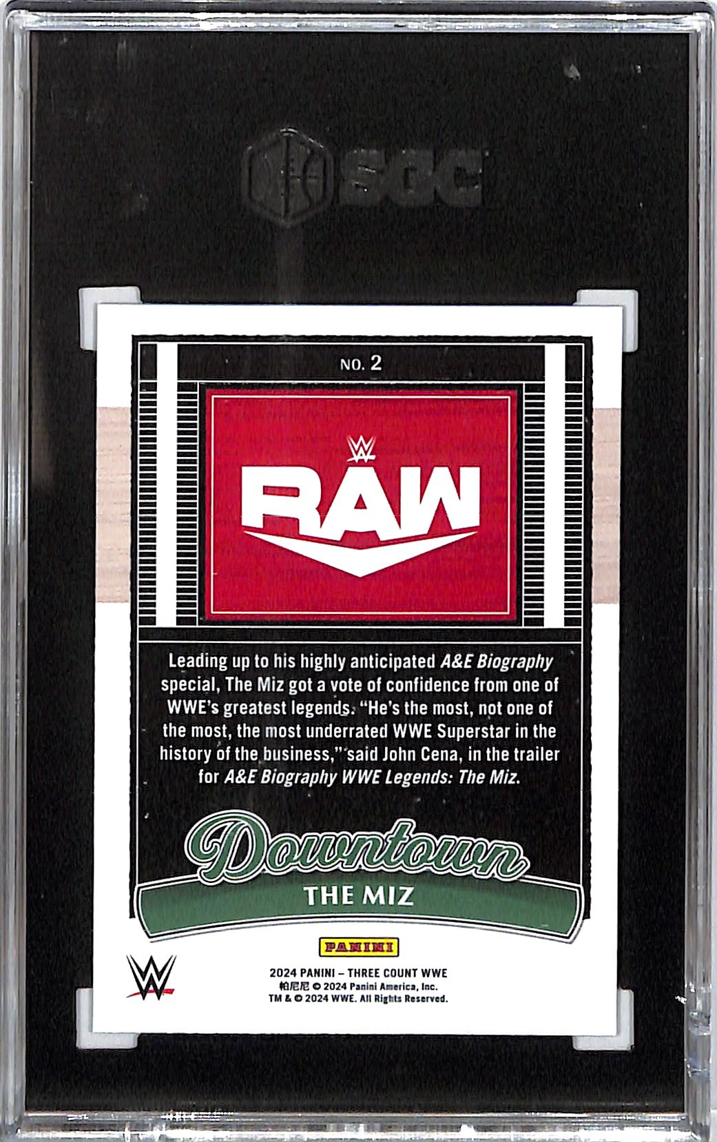 2024 Panini Three Count WWE The Mix Downtown #2 SGC 8.5