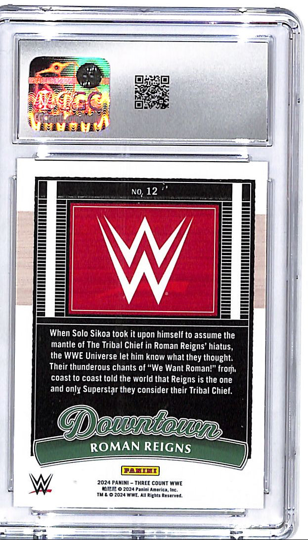 2024 Panini Three Count WWE Roman Reigns Downtown #12 CGC 10