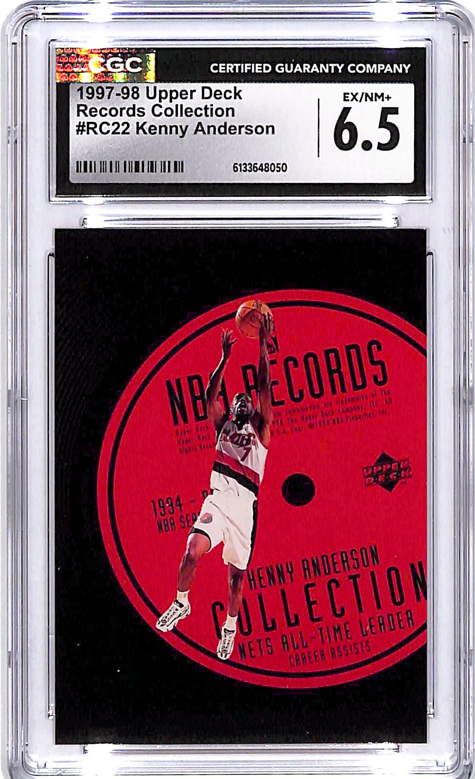 1997-98 Upper Deck Kenny Anderson Records Collection CGC 6.5 Trail Blazers