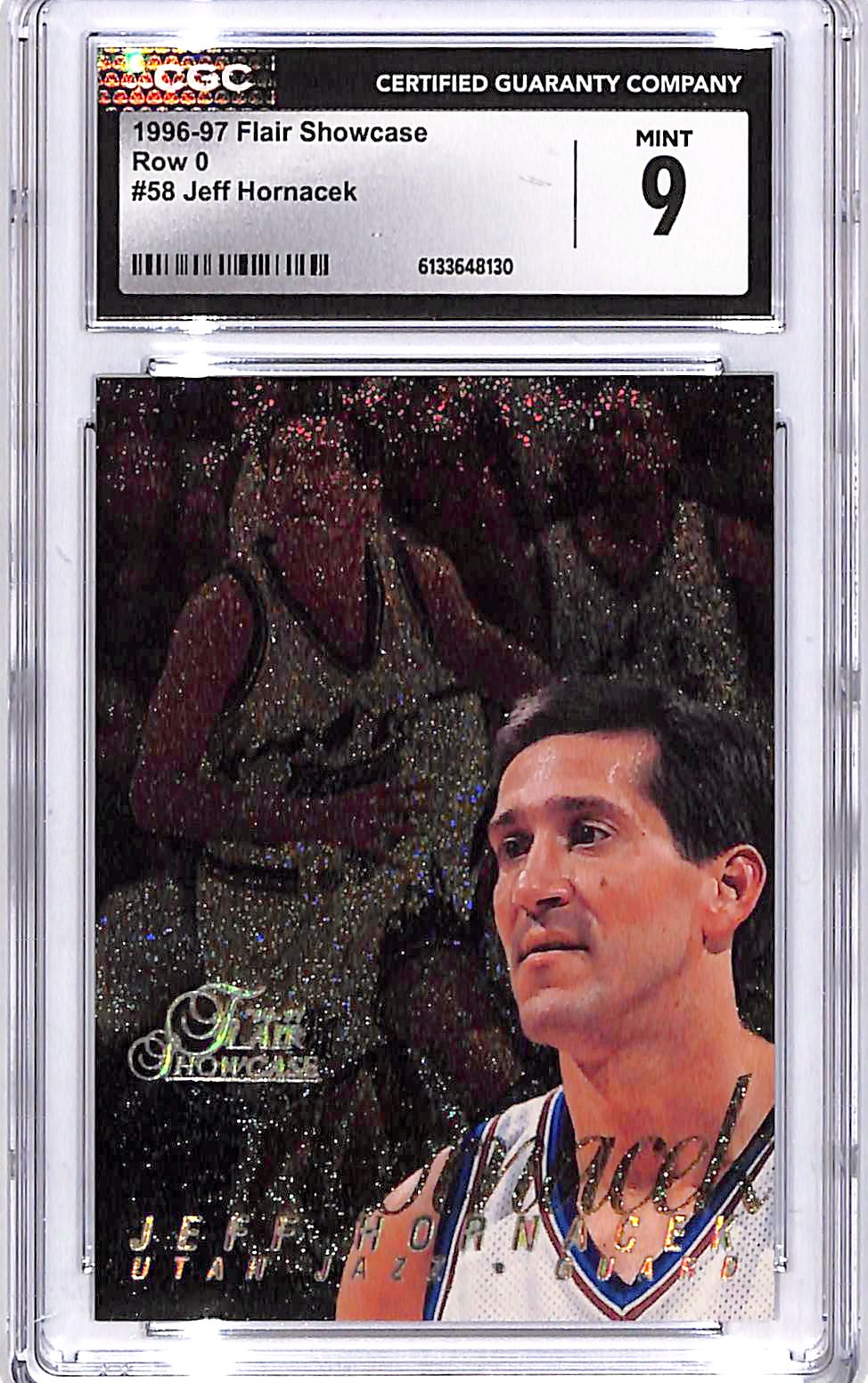 1996-97 Flair Showcase Jeff Hornacek Row 0 CGC 9 Jazz