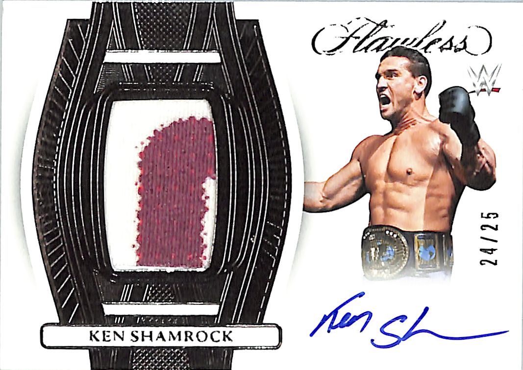 2024 Panini Flawless WWE Ken Shamrock Auto Autograph Patch Relic /25