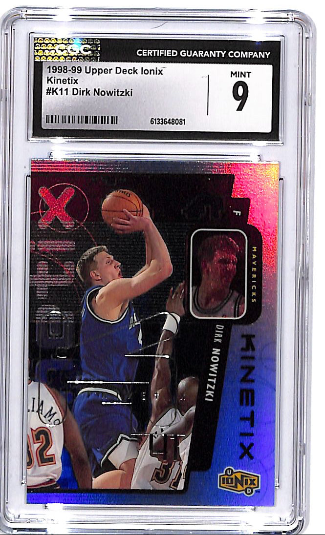 1998-99 Upper Deck Ionic Dirk Nowitzki Kinetix Rookie RC CGC 9 Mavericks