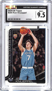 2025-26 Topps Kon Knueppel Rookie RC #204 CGC 9.5 Hornets