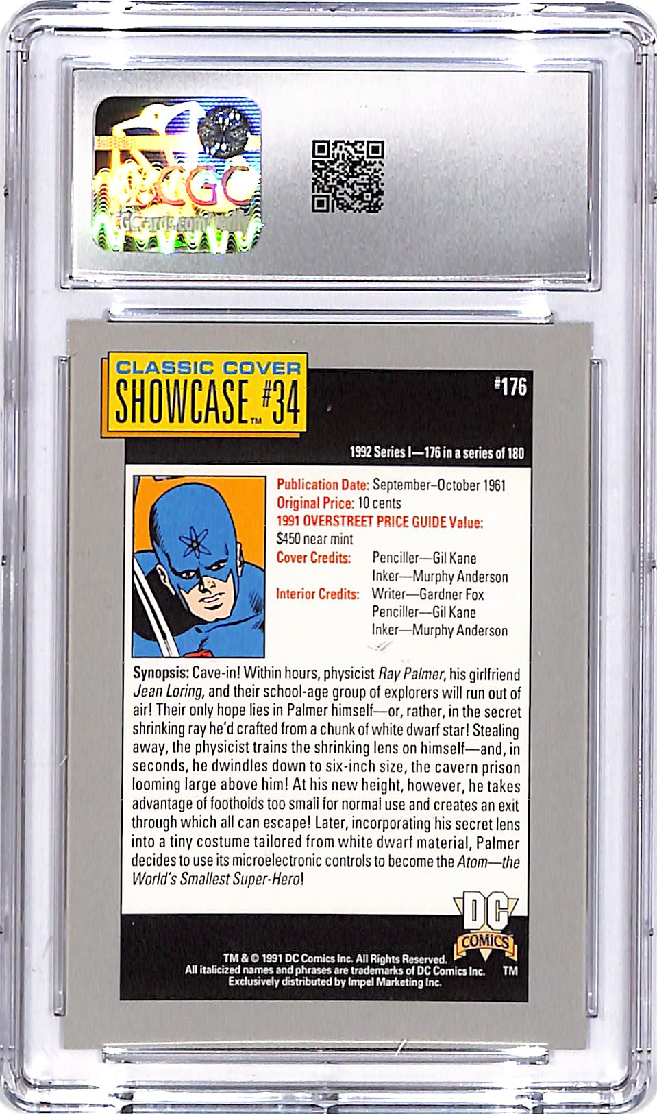 1992 Impel DC Cosmic Cards The Atom Showcase #176 CGC 10