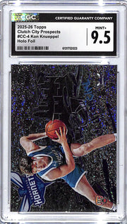 2025-26 Topps Kon Knueppel Clutch City Prospects Holo Foil Rookie RC CGC 9.5