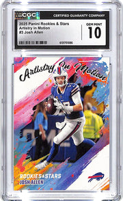 2025 Rookies and Stars Josh Allen Artistry in Motion CGC 10 Bills