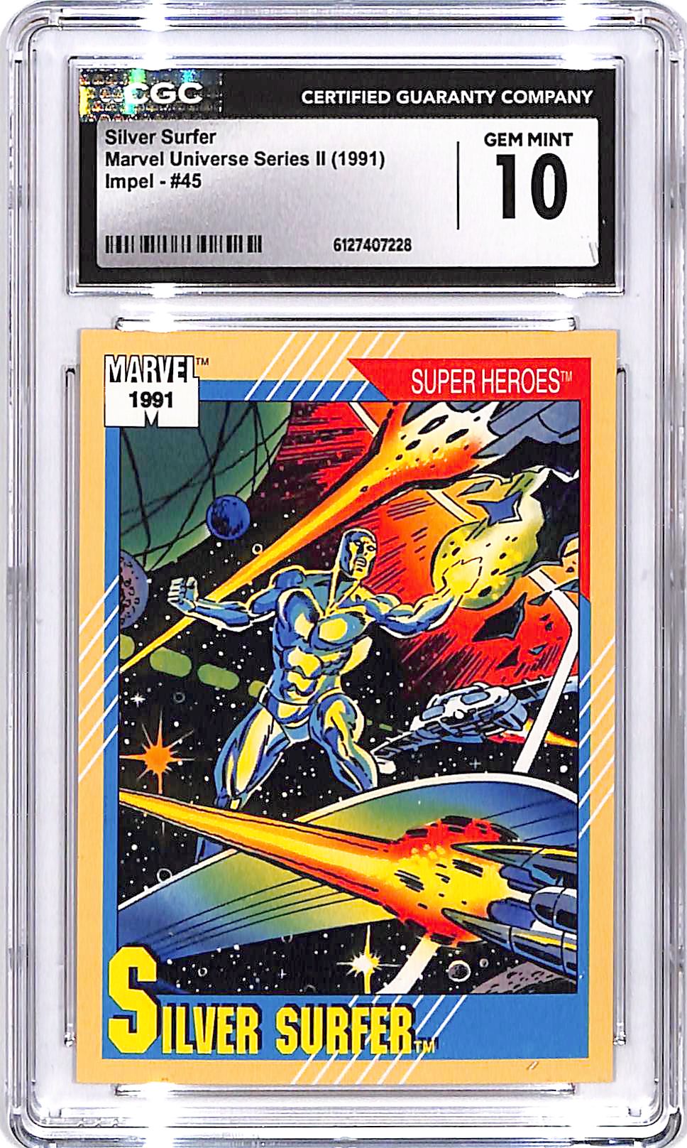 1991 Impel Marvel Universe Series Silver Surfer #45 CGC 10
