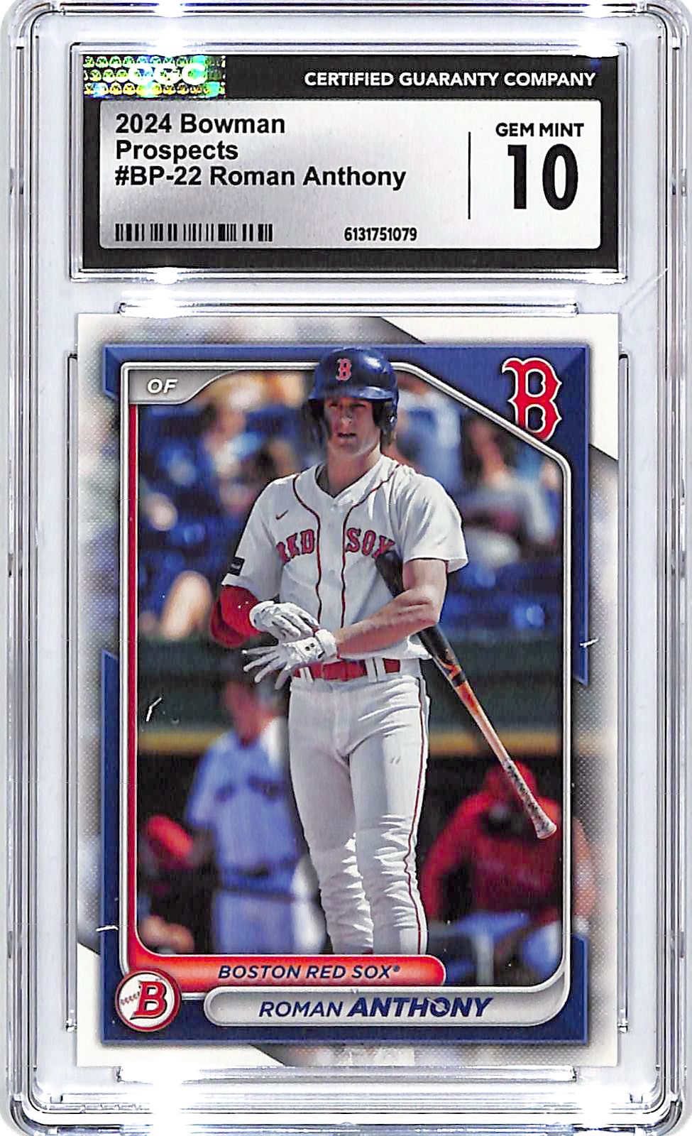 2024 Bowman Roman Anthony Prospects Rookie RC CGC 10 Red Sox