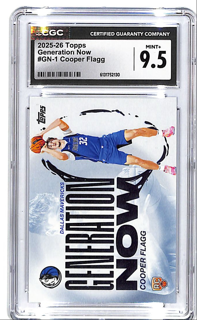 2025-26 Topps Cooper Flagg Generation Now Rookie RC CGC 9.5 Mavericks
