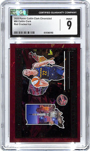 2025 Caitlin Clark Chronicled Red Cracked Ice #86 CGC 9 State of The Art