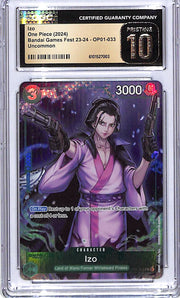 One Piece Bandi Games Fest 23-24 OP01 Izo 033 CGC 10 Pristine