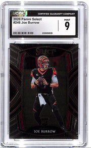 2020 Select Joe Burrow Rookie RC #246 CGC 9 Bengals