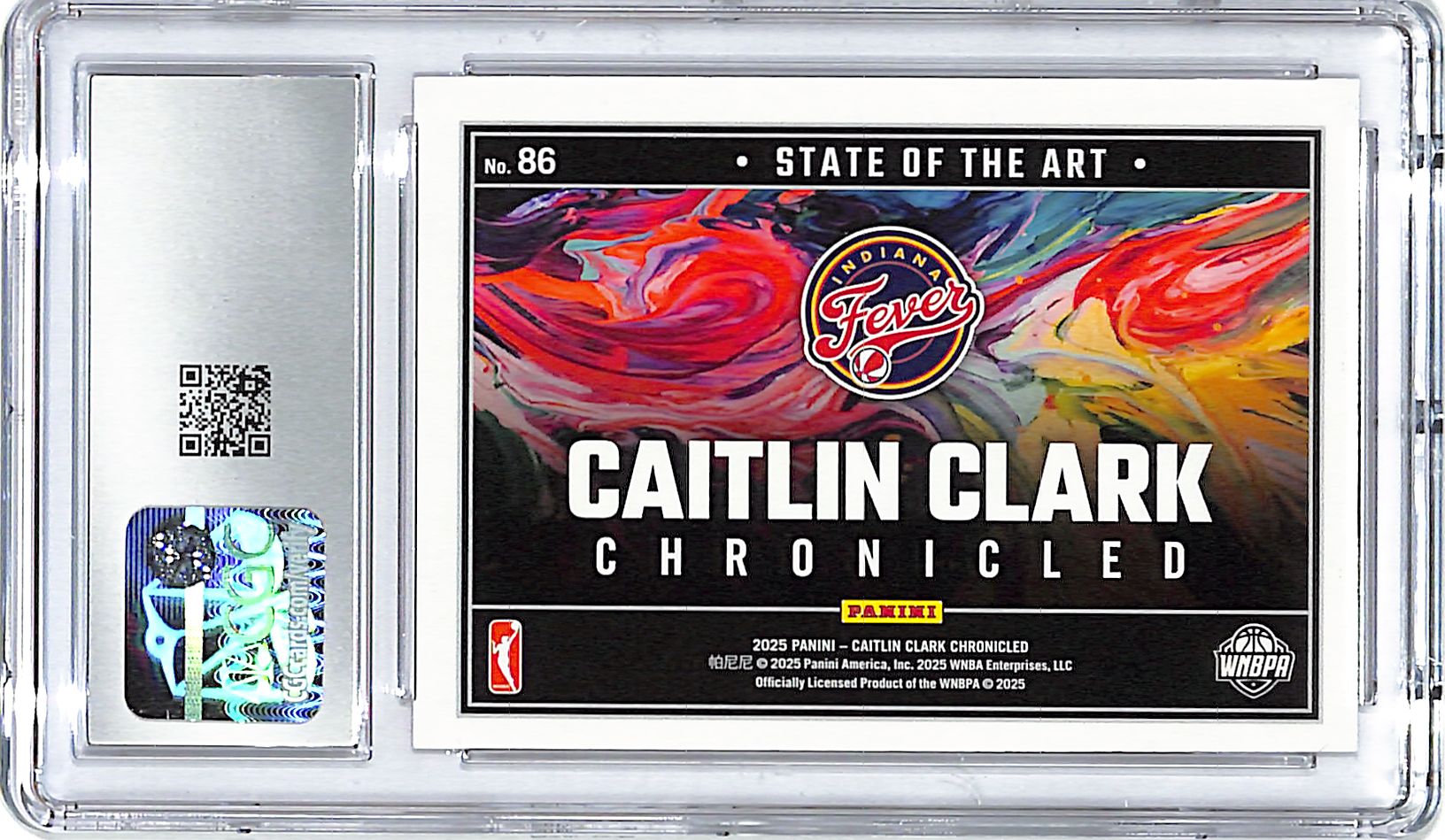 2025 Caitlin Clark Chronicled Red Cracked Ice #86 CGC 9 State of The Art